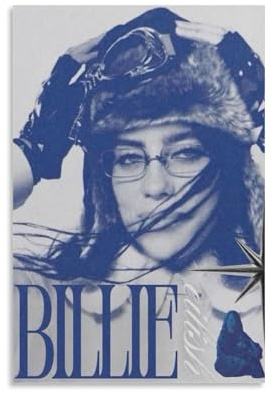 CJianqiang Billie Eillish Album-Sänger-Leinwandposter Musikposter Kunstdekoration Gemälde 30 x 45 cm Ungerahmt