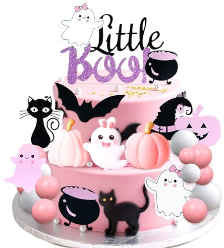 Gruselige Kuchen Dekoration Rosa Tortendeko Rosa Halloween Cupcake Dekoration Pink Halloween Party Zubehör Little Boo Ghost Dekoration