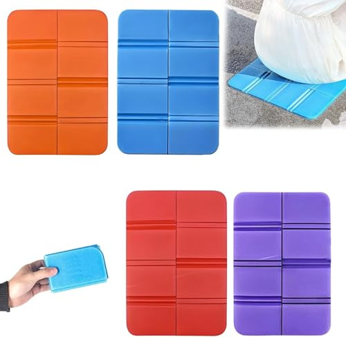 RxaGtn Sitzkissen Outdoor Faltbar, 4 Sitzkissen Faltbar, Sitzkissen Wandern Mit Blau Rot Orange Lila, Sitzkissen Kinder Outdoor Geeignet Für Picknicks Camping Wandern Sportliche Aktivitäten