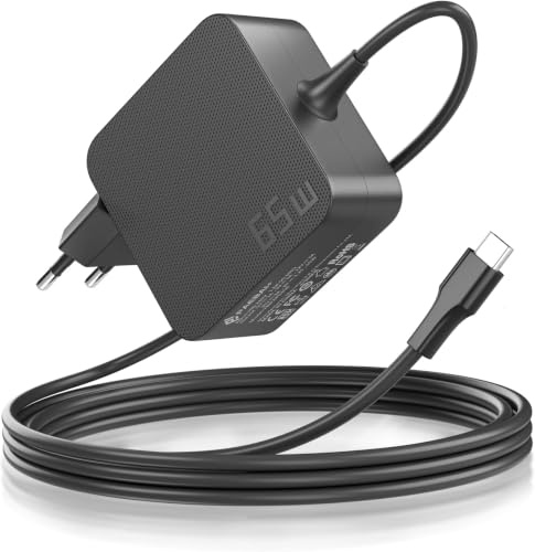 65W USB C Laptop Ladekabel Ladegerät 20V 3.25A Type C Netzteil | für Lenovo ThinkPad, ASUS ZenBook, Huawei MateBook, MacBook Pro/Air, HP Spectre, Acer, Dell, Google, Samsung, Xiaomi