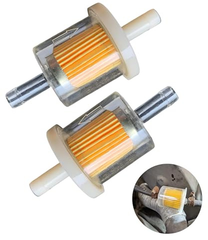 Xibao 2PCS Filtro Gasolina Moto,Filtro de Gasolina,Filtros de Combustible Universal de 6 mm,Alta Precisión de Filtrado,Adecuado para una Variedad de Vehículos y Máquinas,Motocicletas,Quads,Scooters