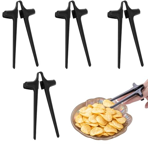 4 Stück Fingerstäbchen für Gamer,Gaming Gadgets Fingerzange,Kunststoff Chips Essen Ohne Fettige Finger,Ess Snackzange, Snack Zange, Zocker Zubehör Gaming Gadgets