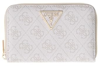 GUESS Geldbörse Laurel II SLG Medium Zip Around Wallet Bone Logo Creme
