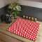 banjado® Herdabdeckplatte Glas 1-teilig 60x52 cm/Schneidebrett Herdabdeckung mit Motiv Punkte Rot/Herdabdeckplatten Ceranfeld 1teilig / Schneidebrett Glas individuell einsetzbar