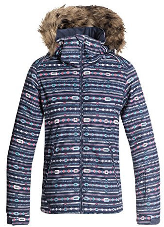 Roxy Mädchen Snow Jacket Jet Ski, crown blue-indie stripes, 16/XXL, ERGTJ03053