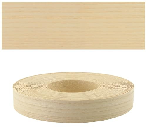 Mprofi MT® - Chant en Bois | 22mm X 10m | Bande de Chant Frêne | Epaisseur 0,50mm | Facile à Appliquer | Pour Étagères, Meubles & Panneaux | Chant Thermocollant Durable