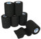 TIGERTAPES - Pack of 6 Tiger Rip Lite Cohesive Bandage Black (7.5cm x 4.5m) - Self-Adherent Strapping for Injuries, Wrist and Ankle Sprains, Compression, Football Socks and Shin Pads or Vet Wrap