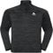 Odlo Herren Laufoberteil mit Reißverschluss RUN EASY WARM, black melange, XL
