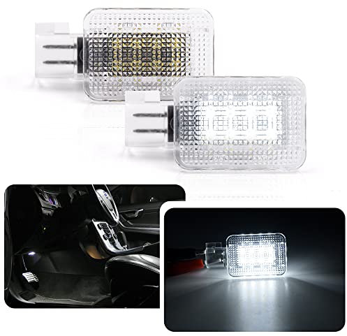 njssjd 2 x LED-Fußraum-Innenbeleuchtung für Volvo XC60 S60 V60 C30 V50 SMD Xenon Weiß LED Fußraum Willkommen unter dem Armaturenbrett