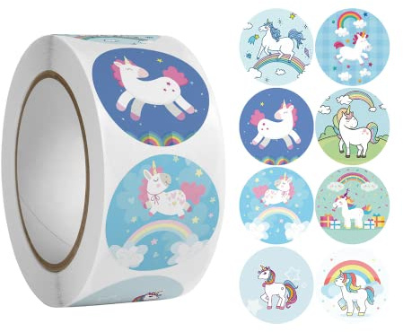 Meet-shop Stickers,Kinder Einhorn Aufkleber 500 Stücke Animal Belohnungsaufkleber für Belohnungssticker Niedliche Aufkleber Motivationsaufkleber für Geschenk Party