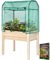 BACKYARD EXPRESSIONS PATIO · HOME · GARDEN 906533 - Letto da giardinaggio rialzato con copertura per casetta verde, 36 x 24 x 66 cm (lunghezza x larghezza x altezza), in legno naturale