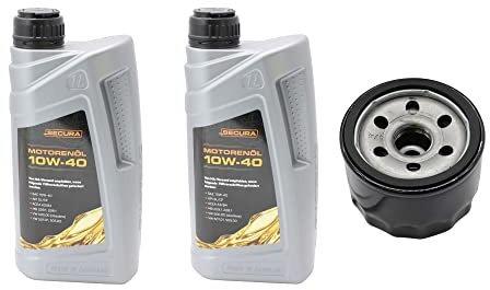 SECURA 2 Liter Öl + Ölfilter kompatibel mit MTD vertikal 4P-90 Motoren 751-12690