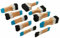 50pc Economy Disposable Cheap Paint Brush set - Sizes- 1/2”, 1”, 1.1/2”, 2”, 3”, 4” (12,25,38,50,75,100mm) - Professional Wooden Handle Paintbrush Set for Paint, Stains, Varnishes, Glues and Home DIY