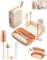 Travel Bottle Cleaner kit, 7in1 Baby Toddler Travel Essential Silicone Bottle Brush Set, Nipple, Drying Rack, Straw, & Breast Pump Cleaning, Soap Dispenser & Organizer Case, Gift for Mom (White)