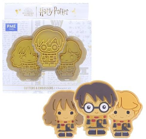 PME Harry Potter Cortador y Marcador de Galletas, Harry, Ron & Hermione