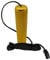 SAMOTECH Bathroom Light Pull Cord: Stylish Gold-coloured Metal Cylinder Design with 150cm Black Cord and matching plastic Connector for Bathroom (Golden Pull - Black Cord)