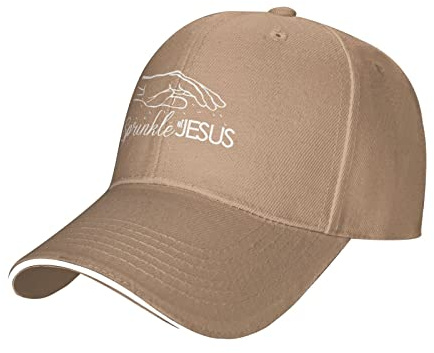 KWQDOZF Sprinkle of Jesus Unisex-Kasquette-Mütze, verstellbar, modisch, Sport, Totenkopf-Kappe, Baseballkappen, Schwarz