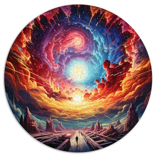 1000-teiliges Puzzle für Erwachsene und Kinder, „World Beyond“, bunt, runde Puzzles, Geschenke für Erwachsene, Puzzles aus Pappe, Lernspiel, Herausforderungsspielzeug, Größe 67,5 x 67,5