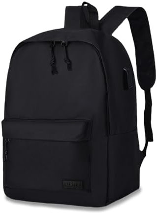 Acuu Zaino Casual, 15,6 Zaino per Portatile PC con USB, Scuola e Lavoro Leggero Impermeabile Donna