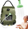 MIUUIPI Campingdusche, Solar Dusche Tasche, 20L Outdoor Warmwasser Duschsack, Mobile Solardusche Camping Dusche Set, Tragbare Solar-Wassersack für Garten für Camping Outdoor Wandern (Grün)