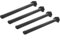 MonJar 4er Set Tischbeine Ø60mm Schreibtischfüße Tischfüße Stabil, Höhenverstellbar Höhe 710 mm + 30 mm inkl. Befestigungsmaterial (Schwarz Höhe 1100mm)