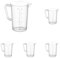 HENDI 567104 Jarra medidora, Claro, 0,5 l (Paquete de 5)