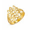 kkjoy Lotusblumen Ring Edelstahl Yoga Zeichen Versprechen Ring Amulett Schmuck für Frauen Charmante Damen (Gold)