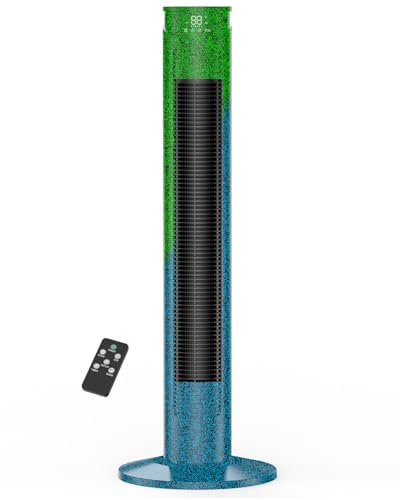 JERVAMNI Ultra-quiet bladeless fan – 5 custom modes, 12-hour timer, safety mesh design