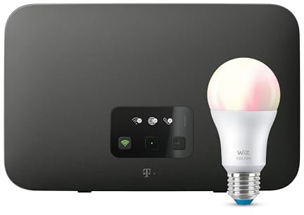Deutsche Telekom Telekom Speedport Smart 4R, router Wi-Fi 6 mesh + lampada WiZ intelligente, set completo per la tua casa in rete