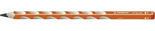 Ergonomischer Dreikant-Bleistift für Rechtshänder - STABILO EASYgraph in orange - Einzelstift - Härtegrad HB