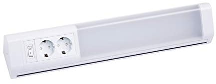 Müller Licht LED Unterbauleuchte in weiß mit 2 Steckdosen, 762mm