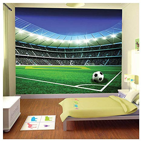 Football Stadium Pitch Sports Wall Mural Photo Wallpaper Kids Bedroom Kitchen