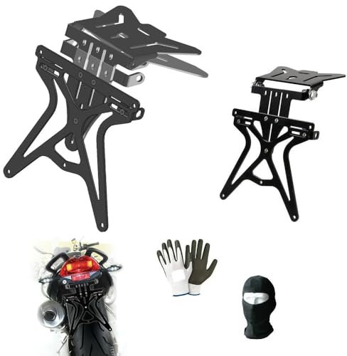 COMPATIBILE CON HONDA HORNET 600 S PORTATARGA REGOLABILE PER MOTO LAMPA AERO-X 90146 SUPPORTO TARGA OMOLOGATO UNIVERSALE NON SPECIFICO NERO 270X190X35MM