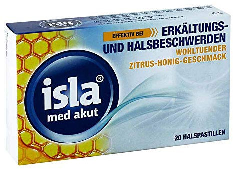 ISLA MED akut Zitrus-Honig Pastillen, 20 St.