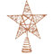 COM-FOUR® Deko Stern Weihnachten - Christbaumschmuck aus Metall - Weihnachtsdeko zum Hinstellen - dekorativer Weihnachtsstern (bronzefarben/24cm)