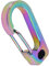 POWERTOOL Outdoor Climbing Keychain,1PCS Titanium Alloy Key Ring D-Ring Mountaineering Hook Keychain(Color Titanium)