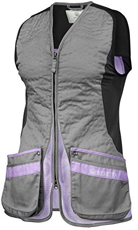 BERETTA Women's Silver Pigeon Evo Range Hunting Ambidextrous Vest, Grey/Lavender, Large