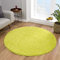 Impression Teppich Rund - Perfect Teppiche fürs Wohnzimmer, Flur, Schlafzimmer, Kinderzimmer, Babyzimmer - Hochwertiger Öko-Tex Zertifizierter Flächenteppich - Solid Color Hellgrün - 200 cm Rund