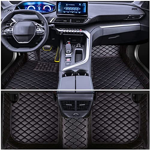 Muchkey Auto Fußmatten Leder Bodenmatte für Nissan Juke 2018-2021 Allwetter Fussmatten Set Zubehör Fußmatte Schwarz