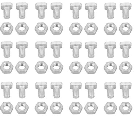 50pcs Greenhouse Bolts Nuts, 50 Aluminium M6X12 Bolts+50 M6 Nuts Tool Accessory Set for Outdoor Plant Gardening Greenhouse