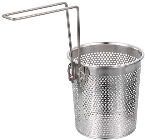 HEMOTON Stainless Steel Mesh Spider Mesh Pasta Boil Basket and Strainer for Noodles and Dumplings