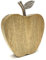 DARO DEKO Holz Apfel stehend 16 x 20cm Natur braun