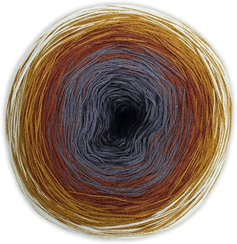 Farbverlaufsgarn Bobbel 4-fädig 1000m, Woolly Hugs Bobbel Cotton XXL color 610, zum Stricken oder Häkeln, 250g