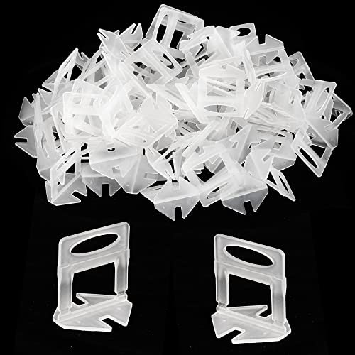 MUKCHAP 400 PCS 1mm Tile Leveling System Spacer Clips, Tiles Leveler Spacers for Ceramic Tile and Stone Installation