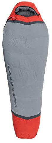 ALPS Mountaineering Zenith +30° Mummy Sleeping Bag, Long - Gray/Red
