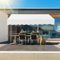Lospitch Klemmmarkise Balkon, Markise Einziehbar Manuell, Handkurbel, höhenverstellbar, UV-beständig, ohne Bohren, 100% Polyester, 400x120x200-300cm, Beige