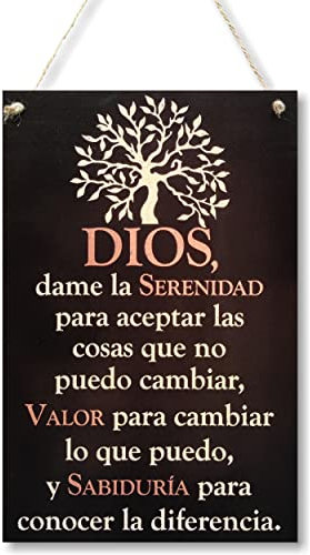 CARISPIBET Dios dame la Serenidad, Valor, Sabiduría cartel decorative para el hogar placas decorativas religiosas adorno colgante 30 x 20