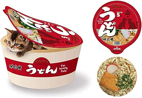 Ecoodisk Noodles pet Bed Cup Noodles Kennel Instant Noodle Cat nest Noodles Kennel Instant Ramen Bowl Dog Bed.,A,S