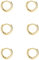 Silber 925 Creolen Set - 3 Paar Klein Huggies Ohrringe für Damen, Mädchen, Herren - Zierliche Knorpel Tragus Helix Schlafen Schmuck 6mm - Gold
