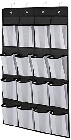 JINGLING Sobre La Puerta Zapatos Organizador Organizador Colgantes Zapateros Con 16 Grandes Bolsillos Y 4 Ganchos, Zapateros Para Armario, Zapatillas, Zapatillas Deportivas, Tacones Altos, 55x103cm